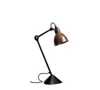 DCW Lampe Gras N°205 Copper Round Tischleuchte, cuivre brut / blanc