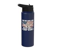DD-214 US Military Veteran Retired I Dont Have Phd DD214 Stainless Steel Insulated Water Bottle