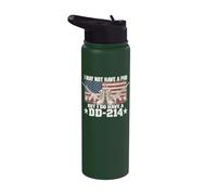 DD-214 US Military Veteran Retired I Dont Have Phd DD214 Stainless Steel Insulated Water Bottle