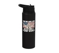DD-214 US Military Veteran Retired I Dont Have Phd DD214 Stainless Steel Insulated Water Bottle