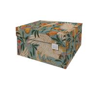 DDB Dutch Design Brand Boîte de Rangement Small avec Couvercle - 2 Boîtes de Rangement - Carton Recyclable Certifié FSC (Taille : 27,8 x 20,6 x 14 cm) - Imprimé : Cockatoo