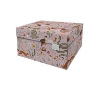DDB Dutch Design Brand Boîtes de rangement décoratives avec couvercle - Dimensions : 38,9 x 31,8 x 21,1 cm - Carton recyclable certifié FSC (Motif : Animaux d'automne)