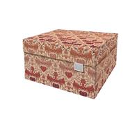 DDB Dutch Design Brand Boîtes de rangement décoratives avec couvercle - Dimensions : 38,9 x 31,8 x 21,1 cm - Carton recyclable certifié FSC (Motif : Tourterelles)