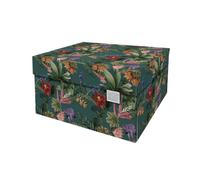 DDB Dutch Design Brand Boîtes de rangement décoratives avec couvercle - Dimensions : 38,9 x 31,8 x 21,1 cm - Carton recyclable certifié FSC (Motif : Fleurs sauvages)
