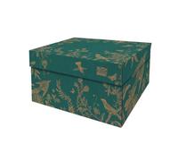 DDB Dutch Design Brand Boîtes de rangement décoratives avec couvercle - Dimensions : 38,9 x 31,8 x 21,1 cm - Carton recyclable certifié FSC (Motif : Jardin crépusculaire)