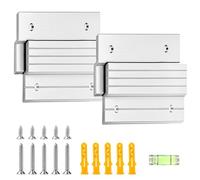 ddckj 2 Paire Fixation Miroir Lourd Z Support de Montage Crochet 10cm Fixation Cadre Lourd de Charge 18 kg en Alliage d'Aluminium avec Vis pour Cadre Photo, Miroirs,Tête de Lit, Panneau, Rack