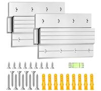 ddckj 2 Paire Fixation Miroir Lourd Z Support de Montage Crochet 15cm Fixation Cadre Lourd de Charge 27 kg en Alliage d'Aluminium avec Vis pour Cadre Photo, Miroirs,Tête de Lit, Panneau, Rack
