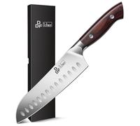 DDF iohEF Couteau Santoku, Couteau de Cuisine Professionnel 18 cm Couteaux de Chef Acier Inoxydable Lame Très Tranchante avec Boîte Cadeau