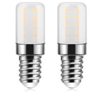 Ddlisu Ampoule LED E14 pour réfrigérateur, 3W, Blanc Chaud 3000K, 300LM, Petites Lampes à vis Edison E14 pour Réfrigérateur, Hotte Aspirante, Veilleuse, Machine à Coudre, Non Dimmable, 2 pièces