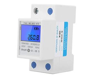 DDM15SD KWh Compteur D'énergie Monophasé Compteur D'énergie LCD Rétro-éclairage Affichage Numérique 5-80A