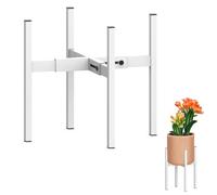 DDPow Support de plante lourd pour pot de fleurs d'intérieur et d'extérieur de 25,4 à 40,6 cm, réglable en métal robuste pour grand pot (blanc)