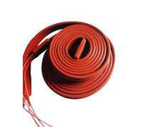 DDRROJFRS Fil chauffant électrique en caoutchouc de silicone, ruban chauffant antigel for tuyaux solaires, ruban chauffant en silicone antigel for tuyaux(15mm*8m[640W])