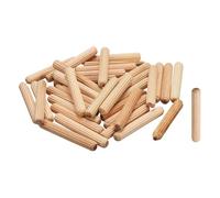 DDS22E Goupilles de cheville en bois dur, 50 tiges de chevilles rainurées droites cannelées, chevilles d'épissure en bois lisse for l'installation de meubles de maison,(1/4"x 1-19/32" (6mm x 40mm))