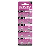 Ddujbtp Lot de 10 piles bouton LR726 AG2 de grande capacité 1,5 V pour télécommandes, jouets et appareils électroniques, lumière LED