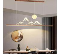 DDYY Suspension Luminaire LED moderne Design Linéaire Dimmable Lustre de salle à manger LED Avec télécommande luminaire suspendu Réglable 54W pour Salle à Manger Salon Îlot de Cuisine 120CM (L120cm)