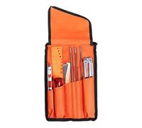 De 9 kits professionnels d ' affûtage de chaîne de tronçonneuse, guide de lime plate ronde, outils d ' affûtage de lime, outils à manche en bois dur, guide des kits d ' affûtage de tronçonneuse