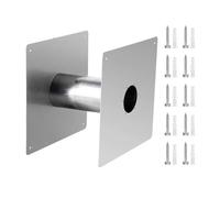Dé À Mural En Acier Inoxydable Pour Poêle À Granulés - Tuyau De Chem | Installation Intérieure À Double Paroi Pour Les Projets De Chauffage Intérieur Chauffe-eau Ventilation D'air À Tube Rond,