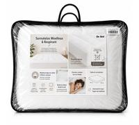 DE BED Surmatelas 140x190 cm 2 Personnes, Ultra Moelleux, Effet Nuage | Respirant, Garnissage en Fibres Creuses, Housse Douce, Jupe Élastique, Sac Inclus