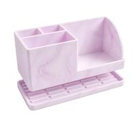 de Brosse à Dents en Silicone à 4 emplacements pour Salle de Bain, d ' évier Souple pour vanité partagée, dortoir, comptoirs familiaux, séparateur d ' évier, Organisateur de vanité, Fin