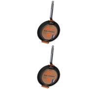 De Buyer 2 Poêles Choc Resto Induction Poêle Ronde 5 Couches 24 et 28 cm