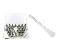 DE BUYER -2114.10 -coffrets 35 douilles inox+adaptateurs & 4745.30 -spatule blanche en polyglass l. 30cm