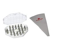DE BUYER -2114.20 -coffrets 26 douilles inox+adaptateur & 4856.40N -poches patissieres reutilisables 40cm