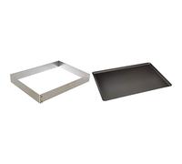 DE BUYER -3015.36 -cadre a entremets inox 36x26x4.5 & 8161.40 -plaque patissiere choc alu. 40x30cm