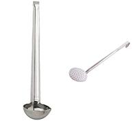 DE BUYER -3021.66 -louche INOX Monobloc Standard a Bec ø06 & 3150.08 -ecumoire INOX Extra-Forte ø 08 cm