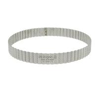 DE BUYER -3030.20 -cercle a tarte perfore cannele 20cm ht 3cm, 8”, Argent | Fabriqué en France, Technologie AIR SYSTEM, Micro-Perforations pour Cuisson Rapide et Homogène pour Résultats Croustillants
