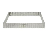 Cercle à tarte perforé carré cannelé 23 cm De Buyer