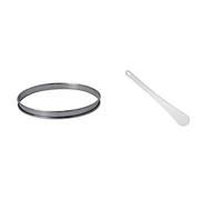 DE BUYER -3093.22 -cercle a tarte inox perfore ht2 ø22 cm & 4745.30 -spatule blanche en polyglass l. 30cm