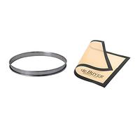 DE BUYER -3093.28 -cercle a tarte inox perfore ht2 ø28 cm & 4938.40 Tapis Airmat Siliconé Aéré 40 x 30 cm