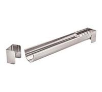 Gouttière à bûche ronde fine démontable petit modèle en inox 30 x 4 cm