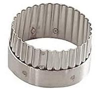 De Buyer 3314.05 Emporte-pièce Découpoir Cannelé Rond - Inox - ht. 3,5 cm - Ø 5,5 cm