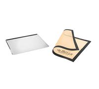 DE BUYER -3361.40 -plaque rectang.inox 10.10° b.p 40x30 & 4938.40 Tapis Airmat Siliconé Aéré 40 x 30 cm