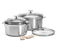 De Buyer Set de casseroles ALCHIMY LOQY 3 pièces argent acier inoxydable