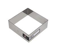 DE BUYER 3906.12 Emporte pièce Cercle Carré INOX entremets 12 x 12 H 4,5 cm