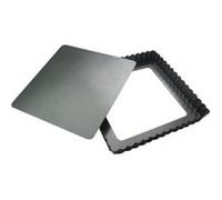 De Buyer Moule à tarte carré 4709.23 fond démontable acier antiadhésif 23 x 23 cm