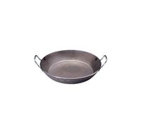 De Buyer - 5113.28 - Poêle"lyonnaise" ronde à 2 anses - tôle blanche - Diamètre 28