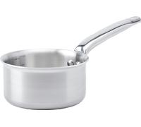 De Buyer Alchimy Poêle à frire/sauteuse en acier inoxydable - Poêle à frire professionnelle en acier inoxydable avec design à 3 couches et poignée haute agréable, idéale pour tous les feux de cuisine,