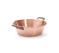 De Buyer - Bassine à Confiture en cuivre massif et anses en fonte | Diamètre 28 cm, Cuisson traditionnelle des confitures, fruits et sucre