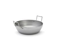 DE BUYER - Bassine à Friture Bombée LA LYONNAISE en acier - 32 cm | Équipée de deux anses soudées pour une manipulation facile et sécurisée