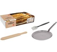 Crêpière MINERAL B 26 cm, avec louche et pinceau, de Buyer