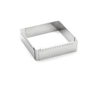 DE BUYER - Cadre à entremets carré extensible en inox | 16 x 16 x 5 cm (max 30 x 30 x 5cm)