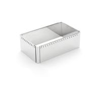 De Buyer - Cadre à entremets rectangle extensible en inox | 21,5 x 11,5 x 7,5 cm (max 40 x 21 x 7,5 cm)
