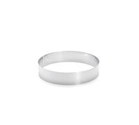 De Buyer - Cercle à entremets rond en inox - 22 x 4,5 cm - Fabriqué en France, Parfait pour Mousse, Entremets, Pâtisserie, Inox Durable qui Conserve sa Forme, Bonne Convection Thermique