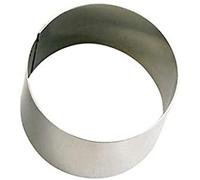 De Buyer - Cercle à entremets rond en inox - 7 x 4,5 cm - Fabriqué en France, Parfait pour Mousse, Entremets, Pâtisserie, Inox Durable qui Conserve sa Forme, Bonne Convection Thermique