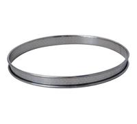 DE BUYER - Cercle à tarte rond en inox perforé et bord roulé - 22 x 2 cm | Technologie AIR SYSTEM, Micro-Perforations pour Cuisson Rapide et Homogène, Résultat Croustillant et Savoureux