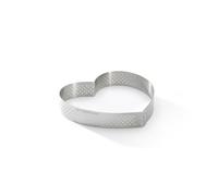 Cercle à tarte Coeur Inox perforé de BUYER H 2 cm D 12 cm