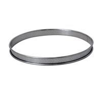 De Buyer - Cercle à tarte rond AIR SYSTEM en inox perforé, bord roulé 22 x 2 cm
